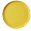 Assiette plate ronde Oslo jaune moutarde