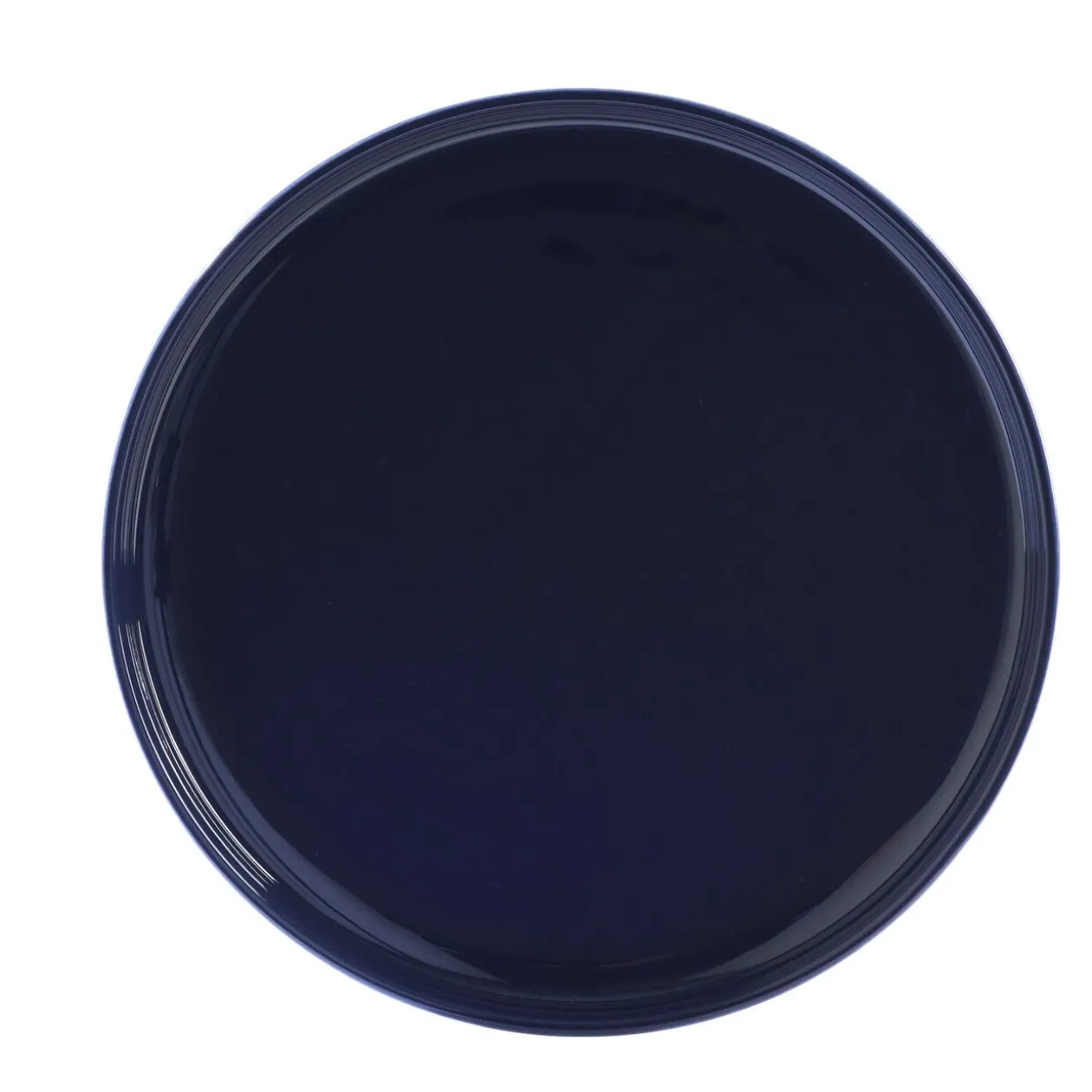 Assiette plate ronde Oslo bleue