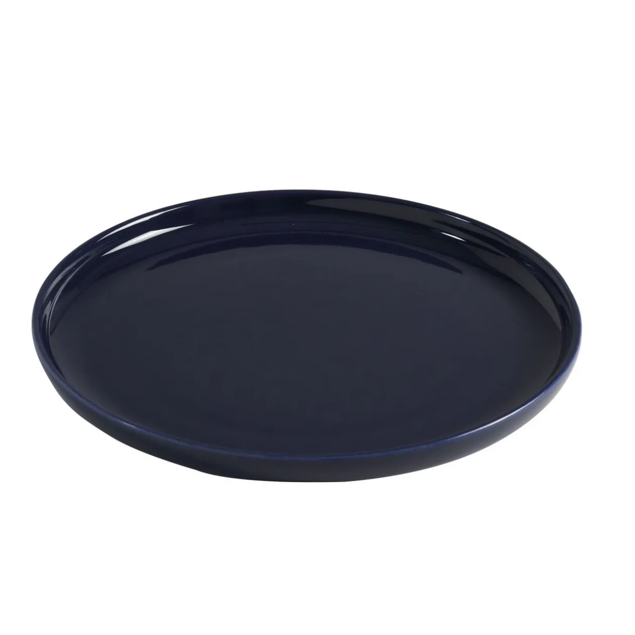 Assiette plate ronde Oslo bleue