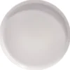 Assiette plate ronde Oslo porcelaine gris uni