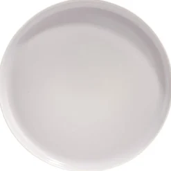 Assiette plate ronde Oslo porcelaine gris uni