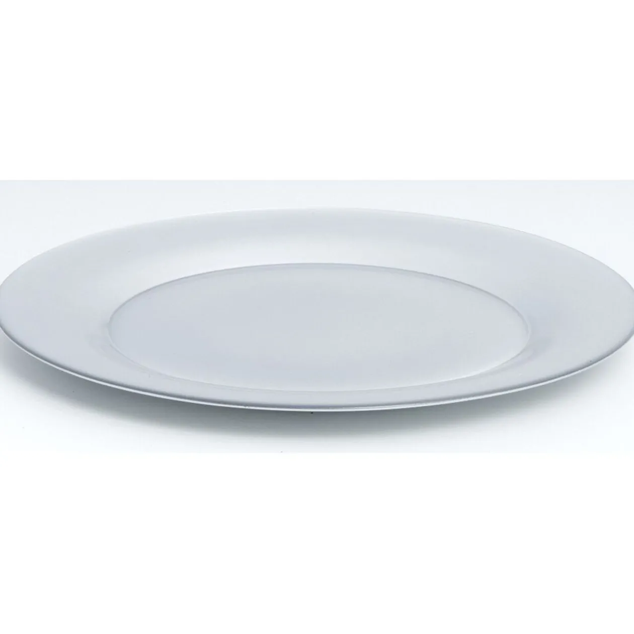 Assiette plate verre Zana argentée