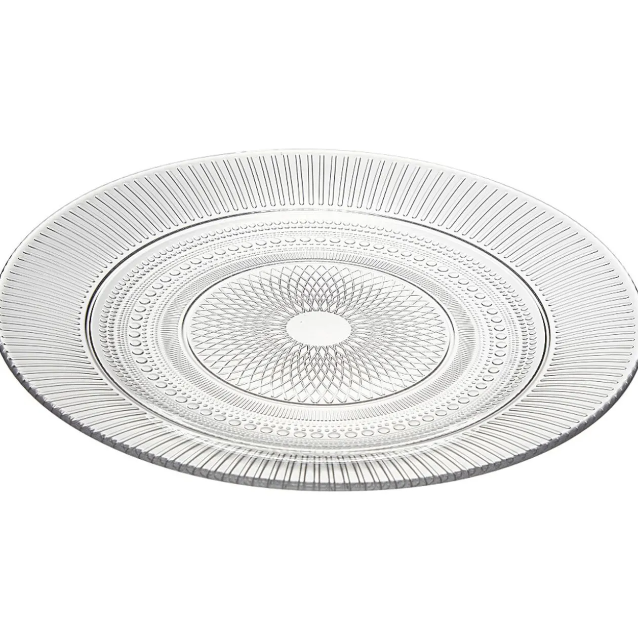 Assiette ronde plate en verre transparent Luminarc Louison ø 25 cm