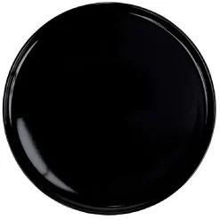 Assiette ronde plate Nordic porcelaine noir