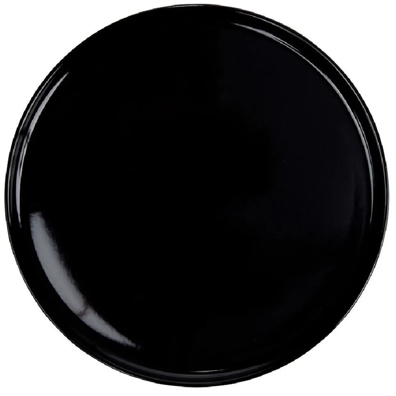 Assiette ronde plate Nordic porcelaine noir
