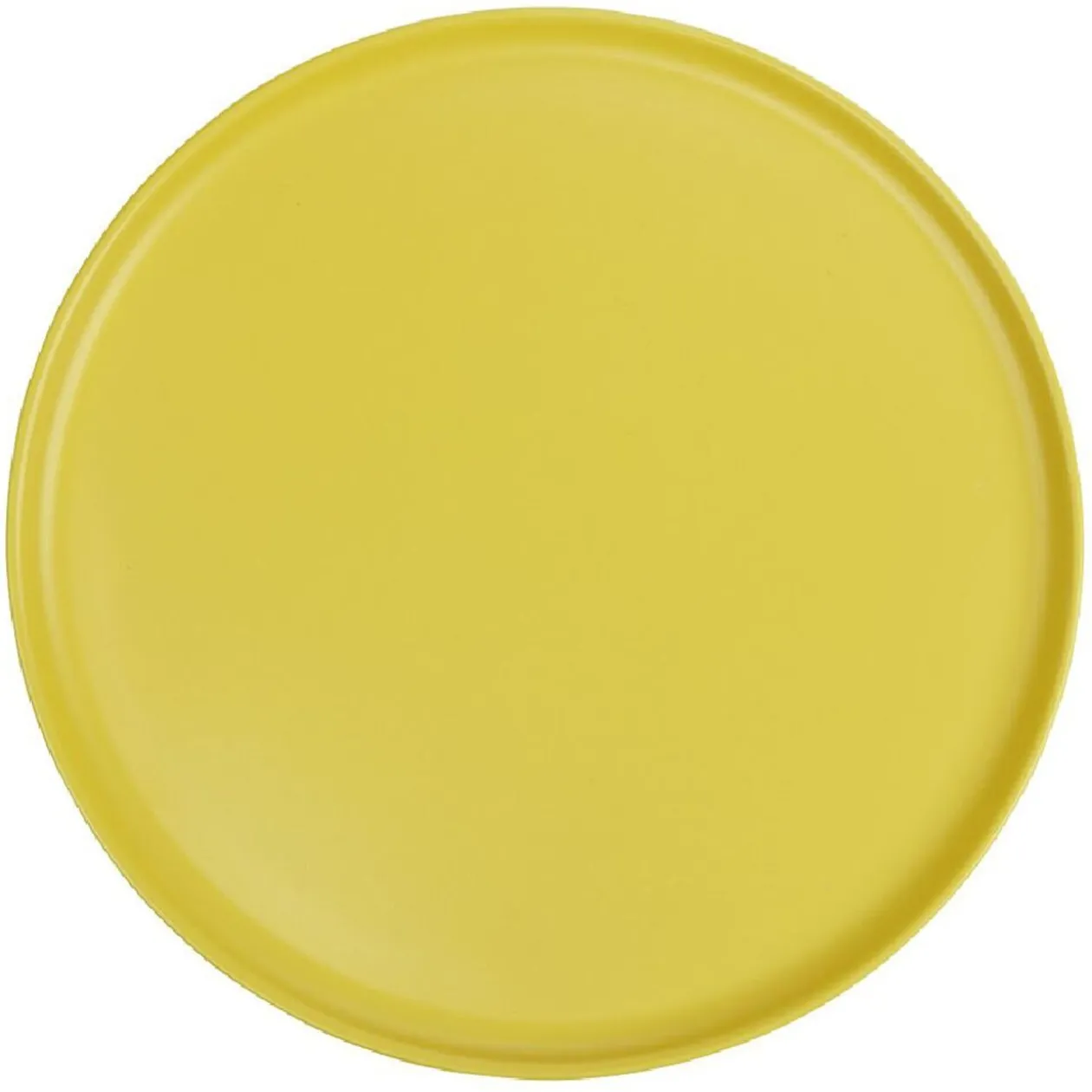 Assiette ronde plate Nordic porcelaine jaune