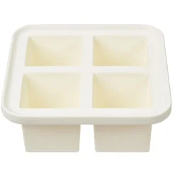 Bac à glaçon XXL en silicone 4 compartiments blanc/bleu