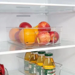 Bac rangement frigo 5,8L plastique transparent 32,5x21,5xH9cm