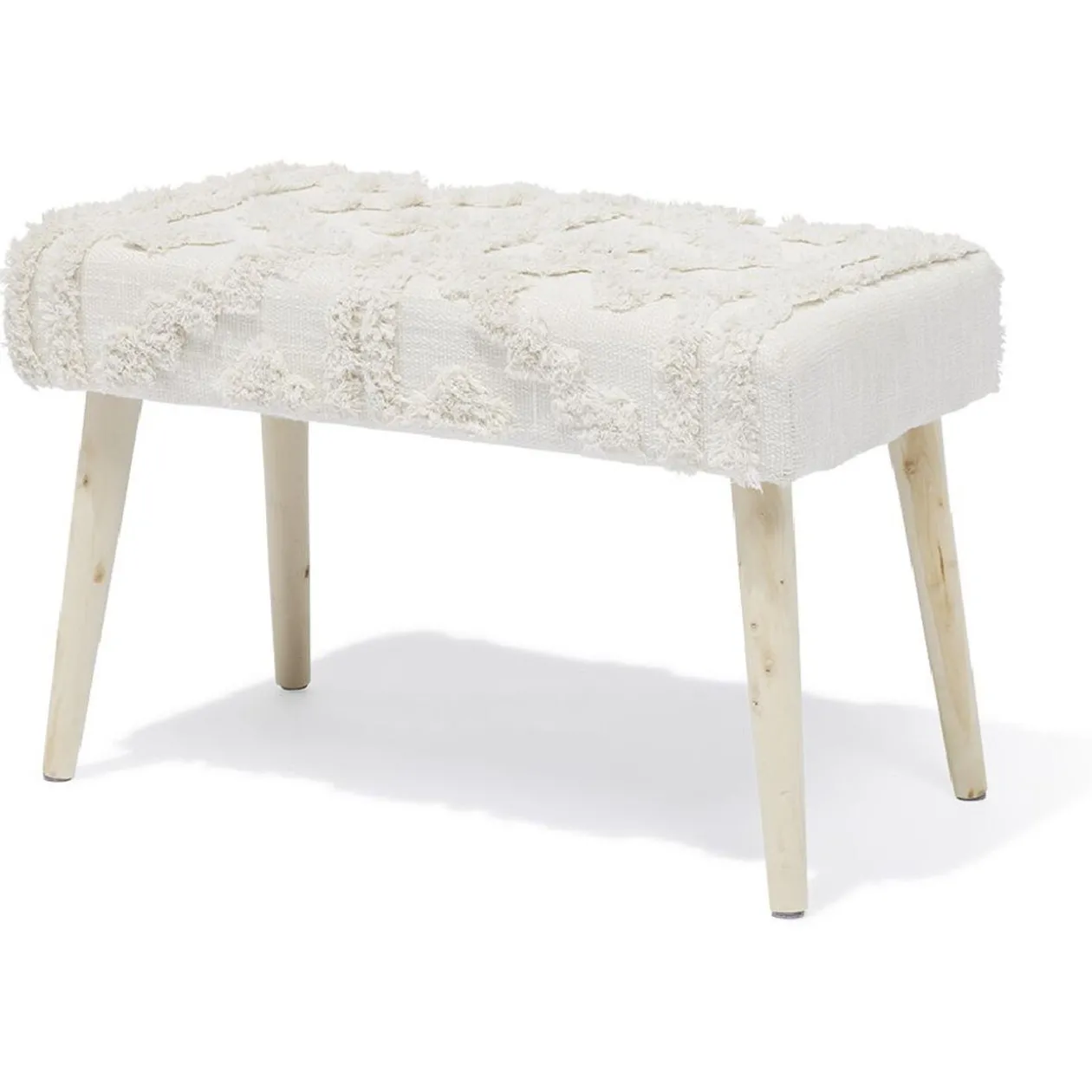 Banc bout de lit Tiago beige - L60xP32xH40 cm
