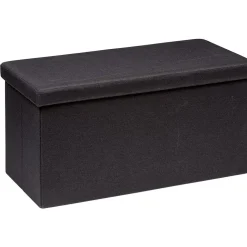 Banc coffre Clara Noir - L76,5 x P38 x H37,5 cm