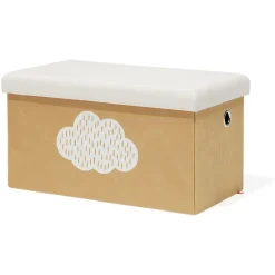 Banc coffre Clara nuage orange - L60xP32xH32 cm