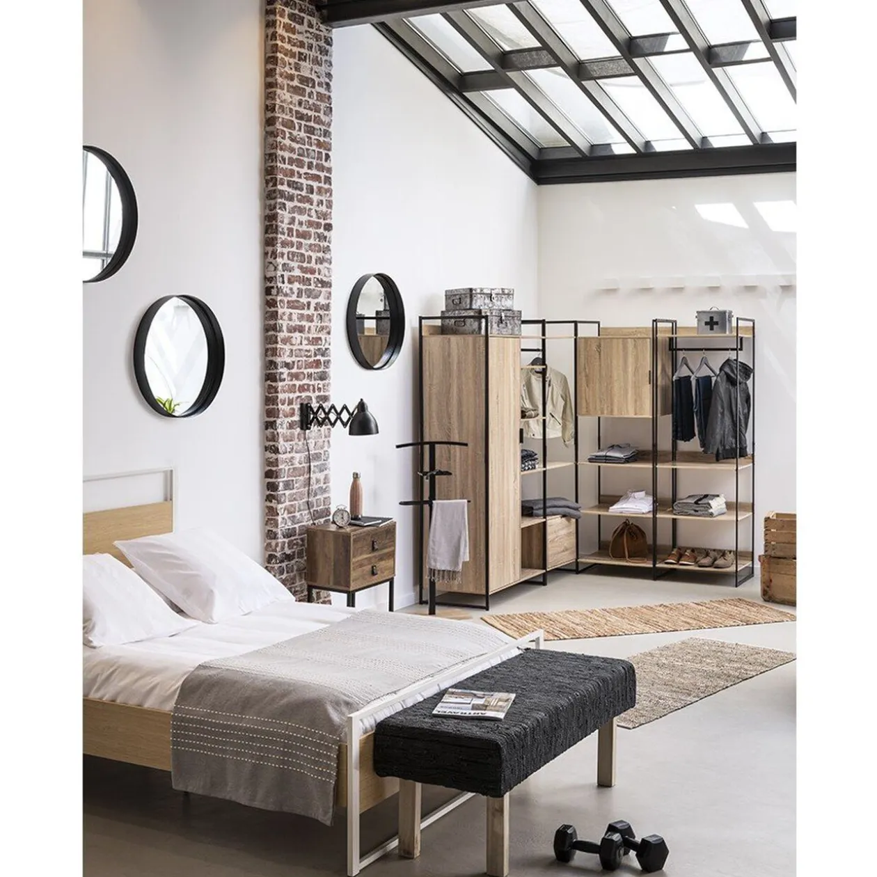 Banc Heather manguier et noir