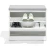 Banc range-chaussures Krys blanc 60x30xH51cm