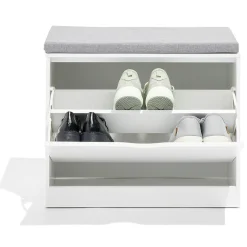 Banc range-chaussures Krys blanc 60x30xH51cm