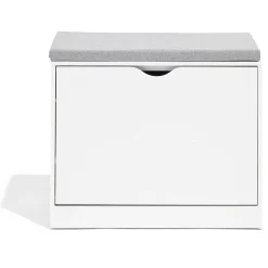 Banc range-chaussures Krys blanc 60x30xH51cm
