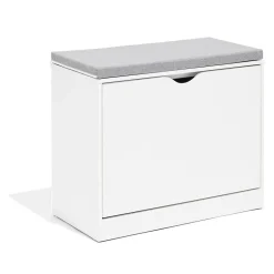 Banc range-chaussures Krys blanc 60x30xH51cm