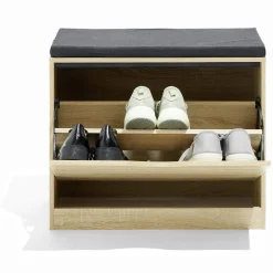Banc range-chaussures Krys naturel 60x30xH51cm