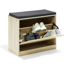 Banc range-chaussures Krys naturel 60x30xH51cm
