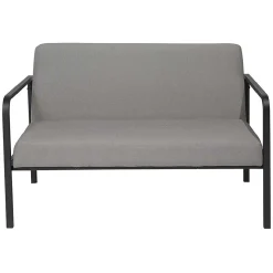 Banquette 2 places Gabriel noir et gris