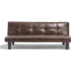 Banquette convertible Mike marron 3 personnes