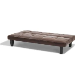Banquette convertible Mike marron 3 personnes