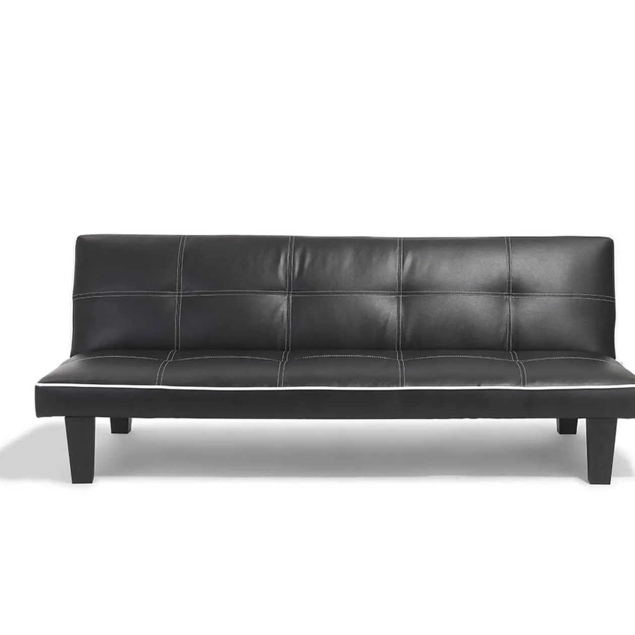 Banquette convertible Mike noire 3 personnes