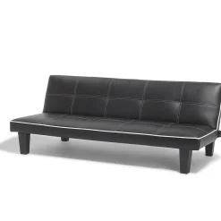 Banquette convertible Mike noire 3 personnes