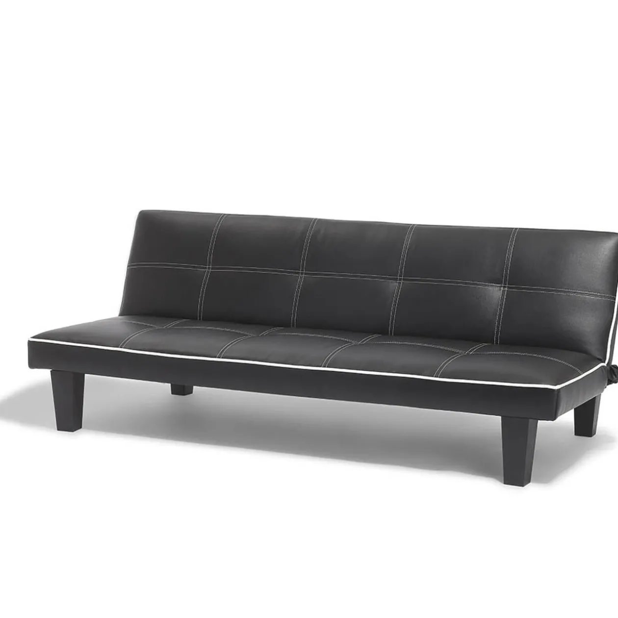 Banquette convertible Mike noire 3 personnes