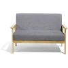 Banquette scandinave style vintage gris naturel
