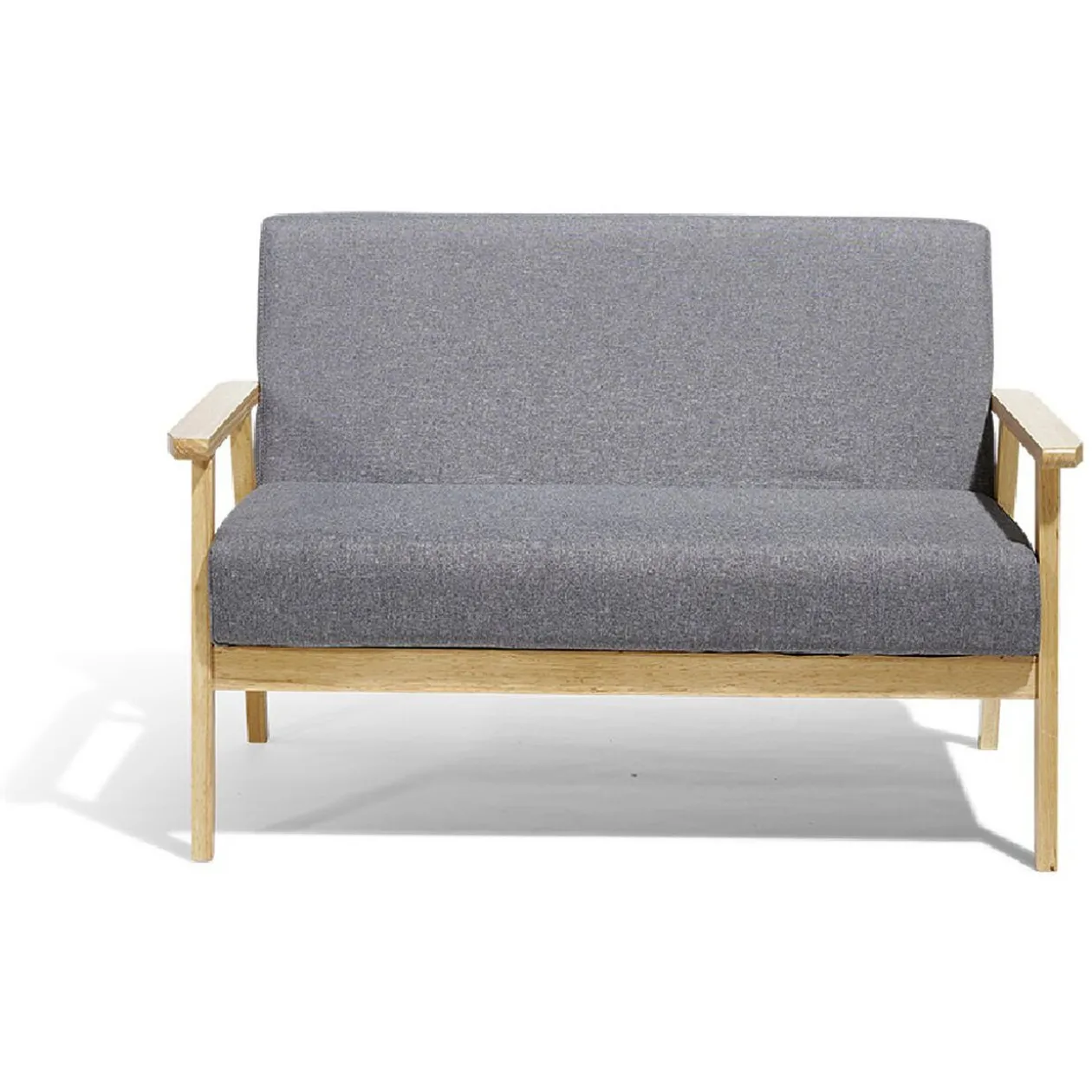 Banquette scandinave style vintage gris naturel