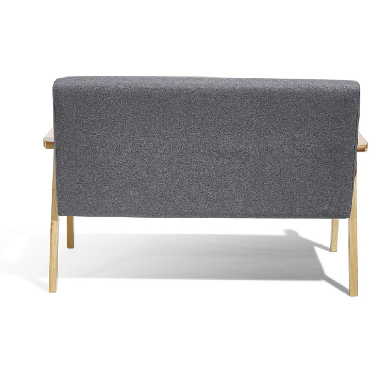 Banquette scandinave style vintage gris naturel