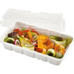 Barquette avec couvercle jetable x4