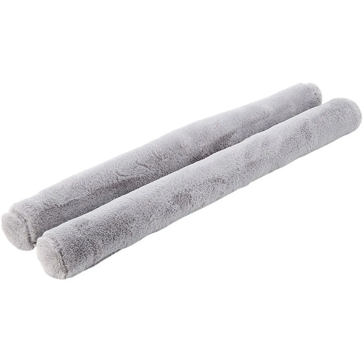 Bas de porte double fourrure gris ou taupe 80 cm