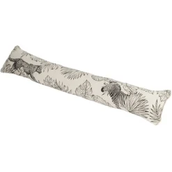 Bas de porte imprimé feuilles léopard zèbre beige et noir