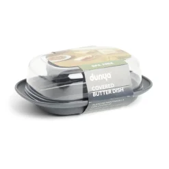 Beurrier plastique sans BPA transparent ou gris 17,4x12,5xH6cm