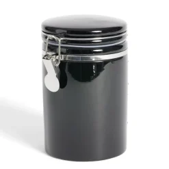 Bocal en céramique avec clip en métal Ø10xH16,5cm