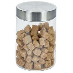 Bocal en verre avec couvercle inox - Lot de 4