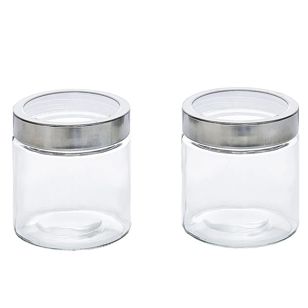 Bocal en verre avec couvercle hermétique 800 ml x2