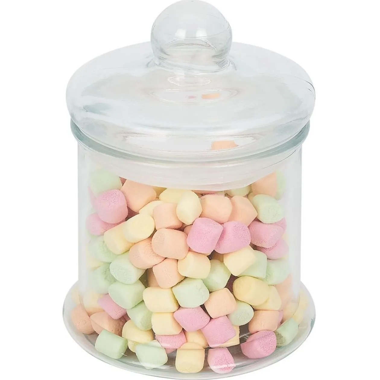 Bocal en verre transparent avec couvercle hermétique 2,2L - H.23,5cm