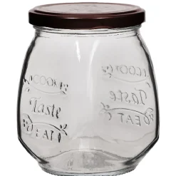 Bocal hermétique transparent vintage petit modèle