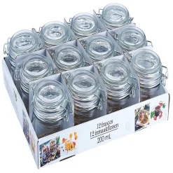 Bocal rond hermétique transparent x12