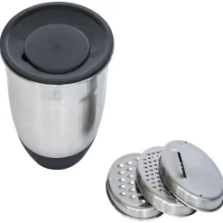 Bol à mixer inox avec base silicone et 3 râpes Ø22xH11,2cm