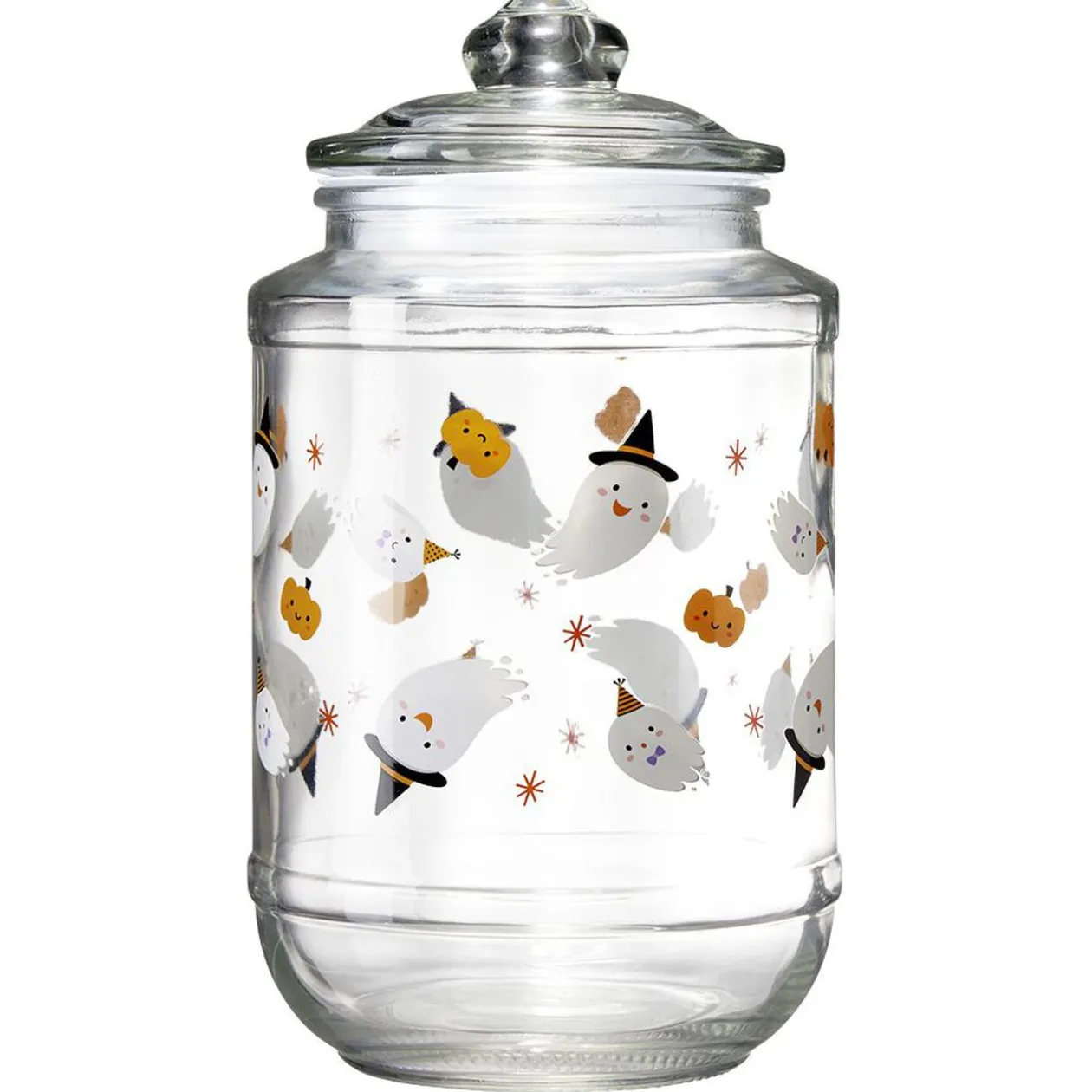 Bonbonnière 2L en verre motifs Halloween Ø13,5xH24,5cm