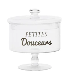 Bonbonnière sur pied transparente Petites douceurs