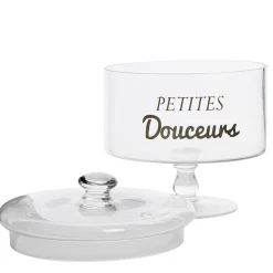 Bonbonnière sur pied transparente Petites douceurs