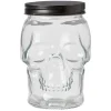 Bonbonnière transparente design Tête de mort Halloween 1,5L