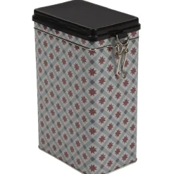 Boîte à biscuits en métal déco rouge vert