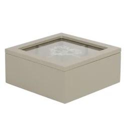 Boîte à thé bois gris