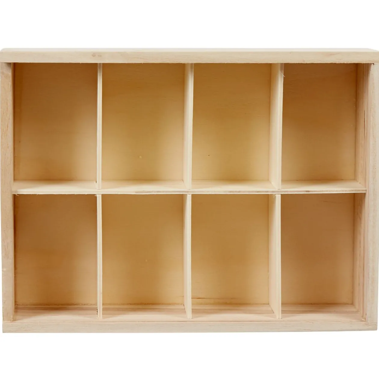 Boîte à thé noir naturel 8 casiers avec couvercle coulissant