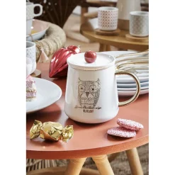 Boîte à thé ronde avec 3 compartiments en métal